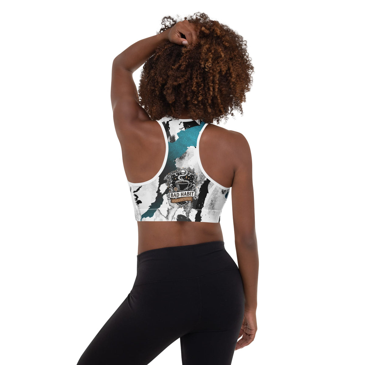 Marbled BHC Padded Sports Bra | Bad Habit Collective