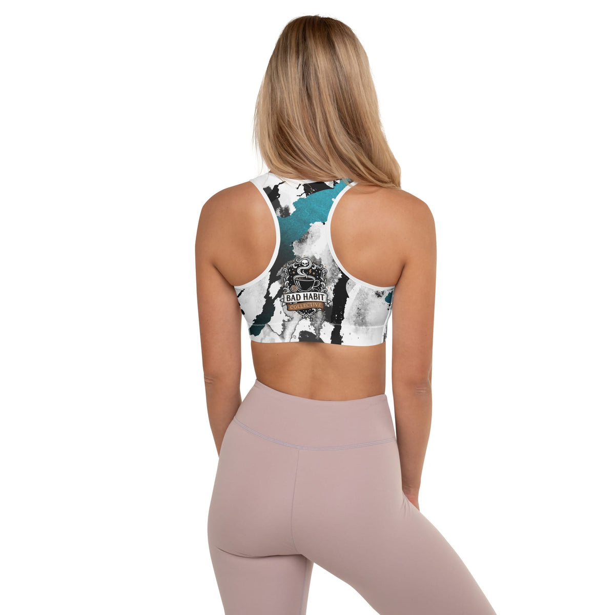 Marbled BHC Padded Sports Bra | Bad Habit Collective