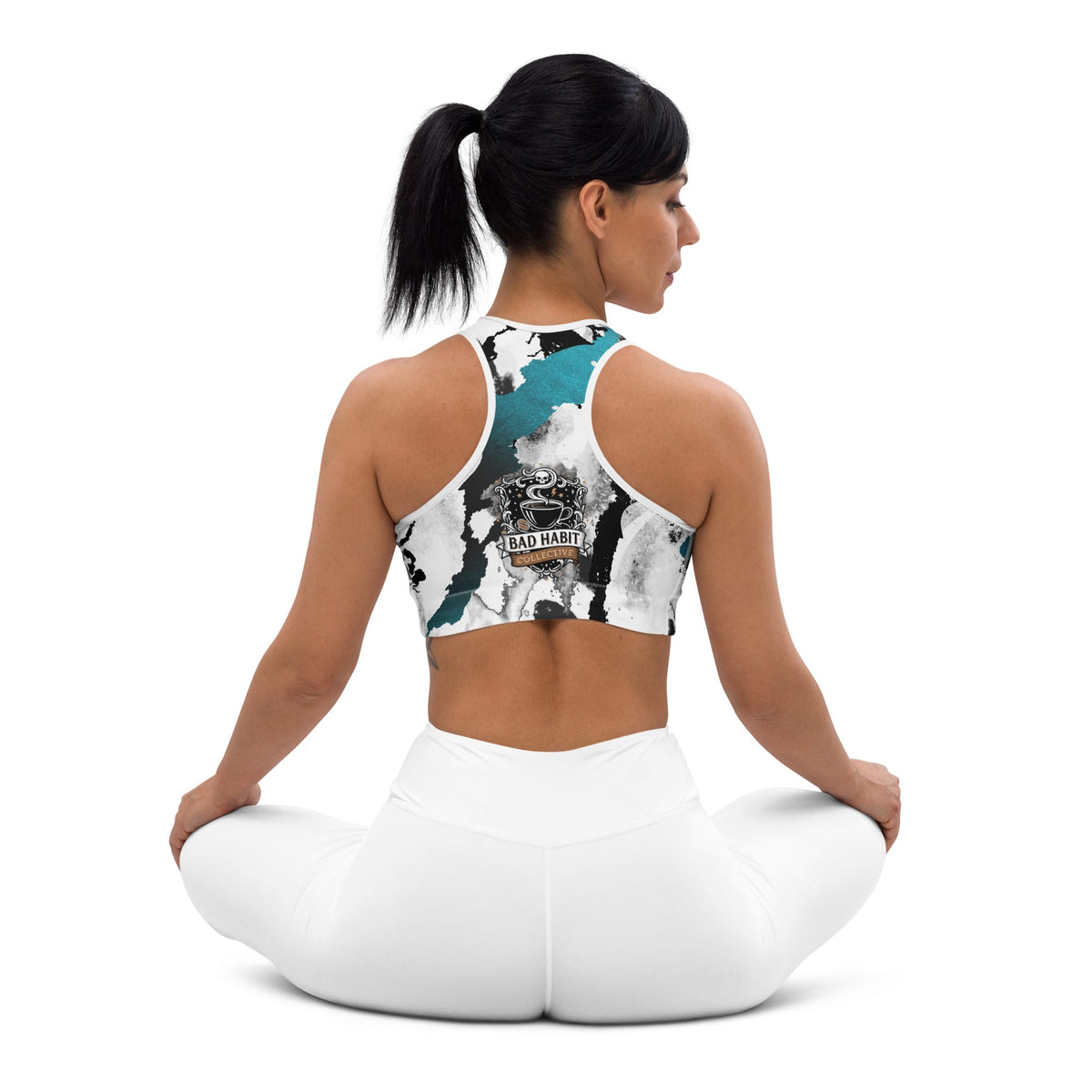 Marbled BHC Padded Sports Bra | Bad Habit Collective