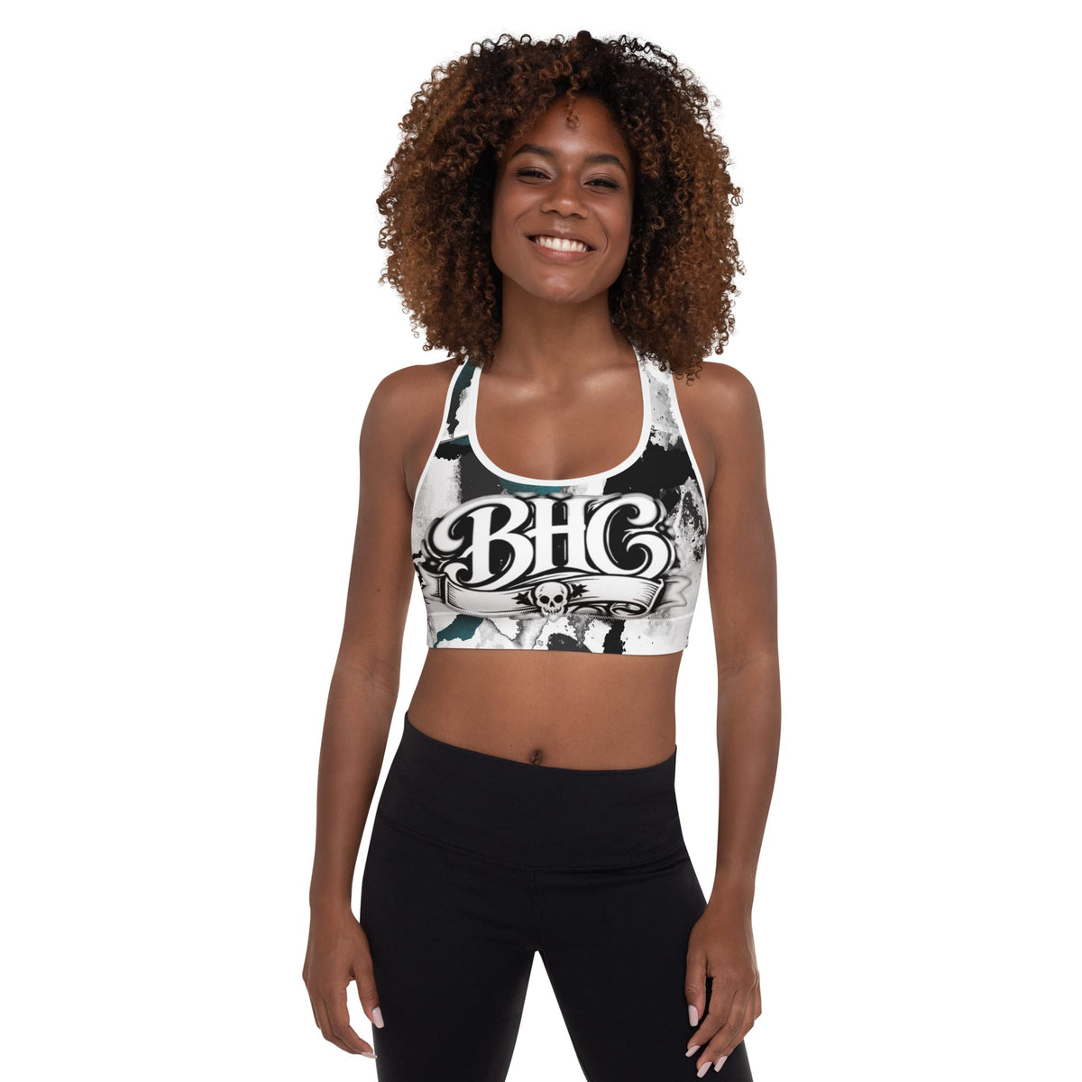 Marbled BHC Padded Sports Bra | Bad Habit Collective