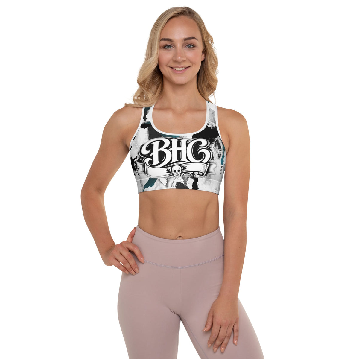 Marbled BHC Padded Sports Bra | Bad Habit Collective