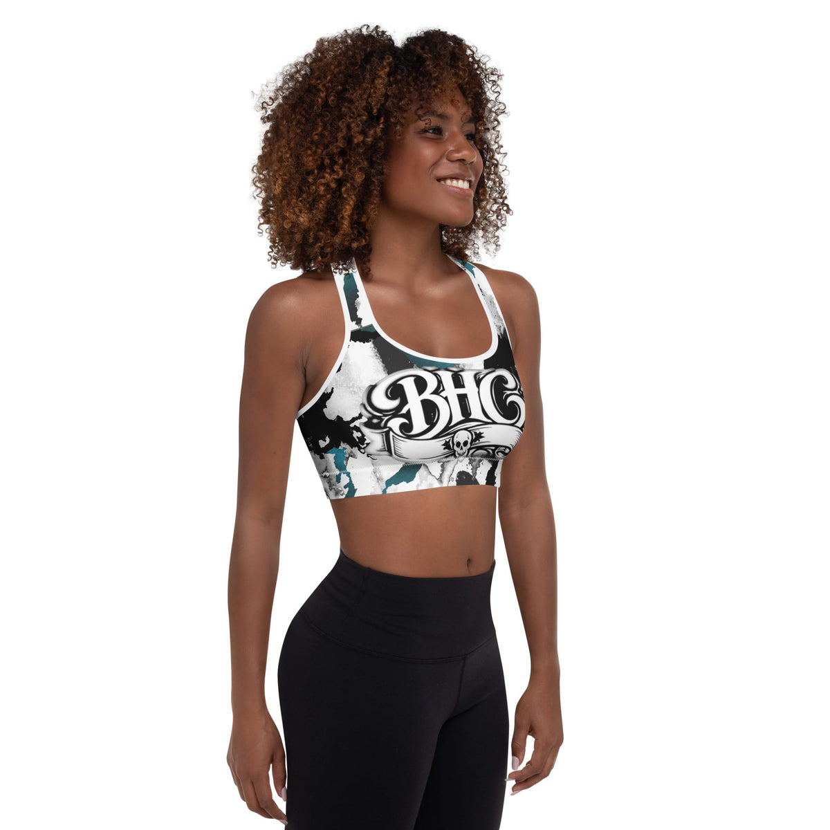 Marbled BHC Padded Sports Bra | Bad Habit Collective