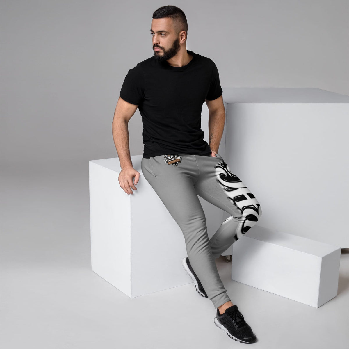 Men's Gray Joggers | Bad Habit Collective