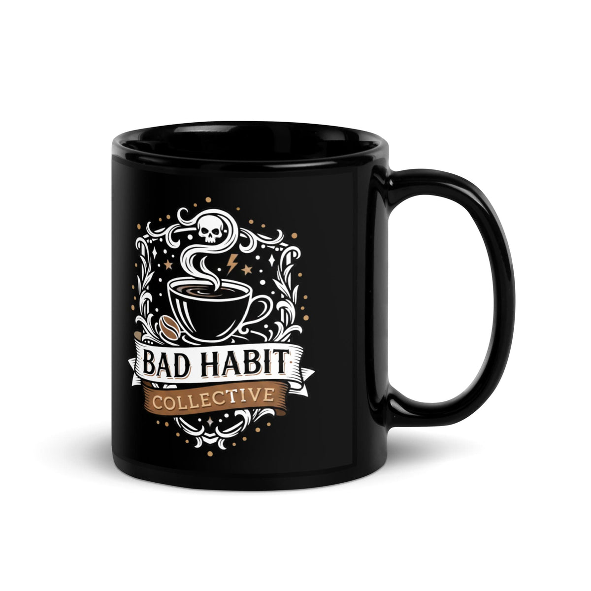 Black Glossy Mug | Bad Habit Collective