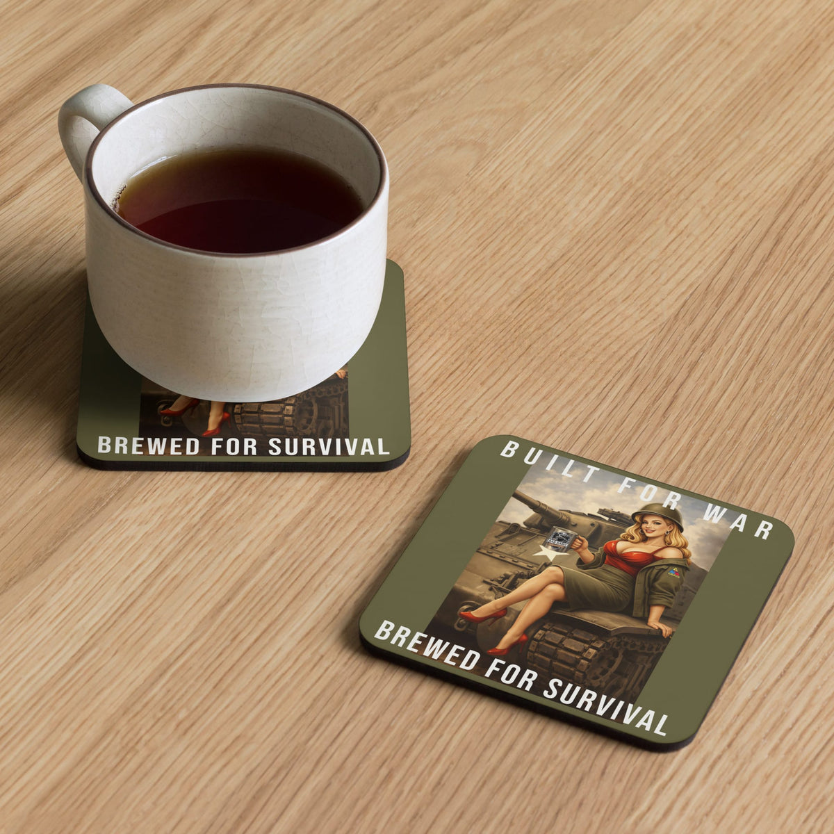 Hell on Wheels Cork-Back Coaster | Bad Habit Collective