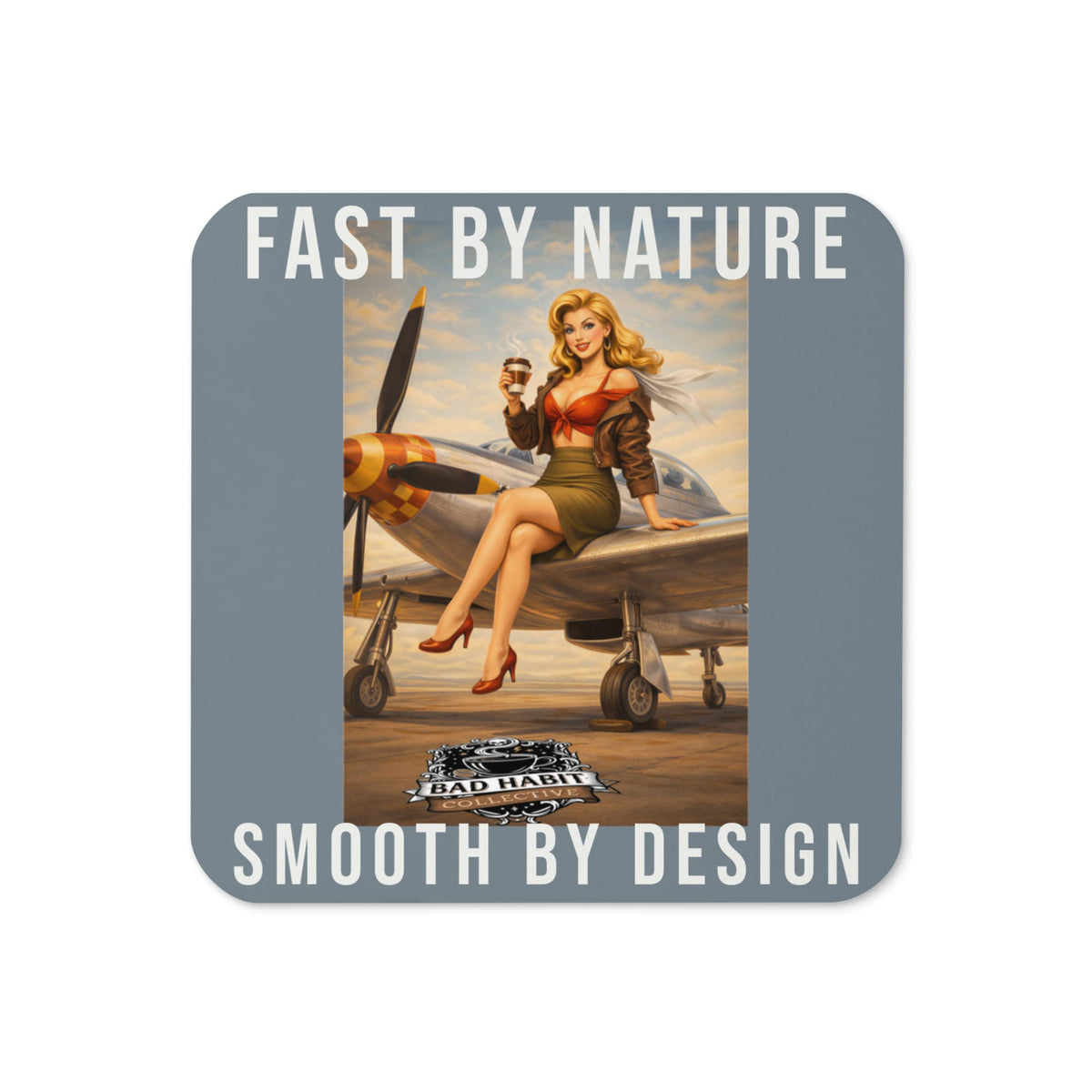 Cleared for Takeoff Cork-Back Coaster | Bad Habit Collective