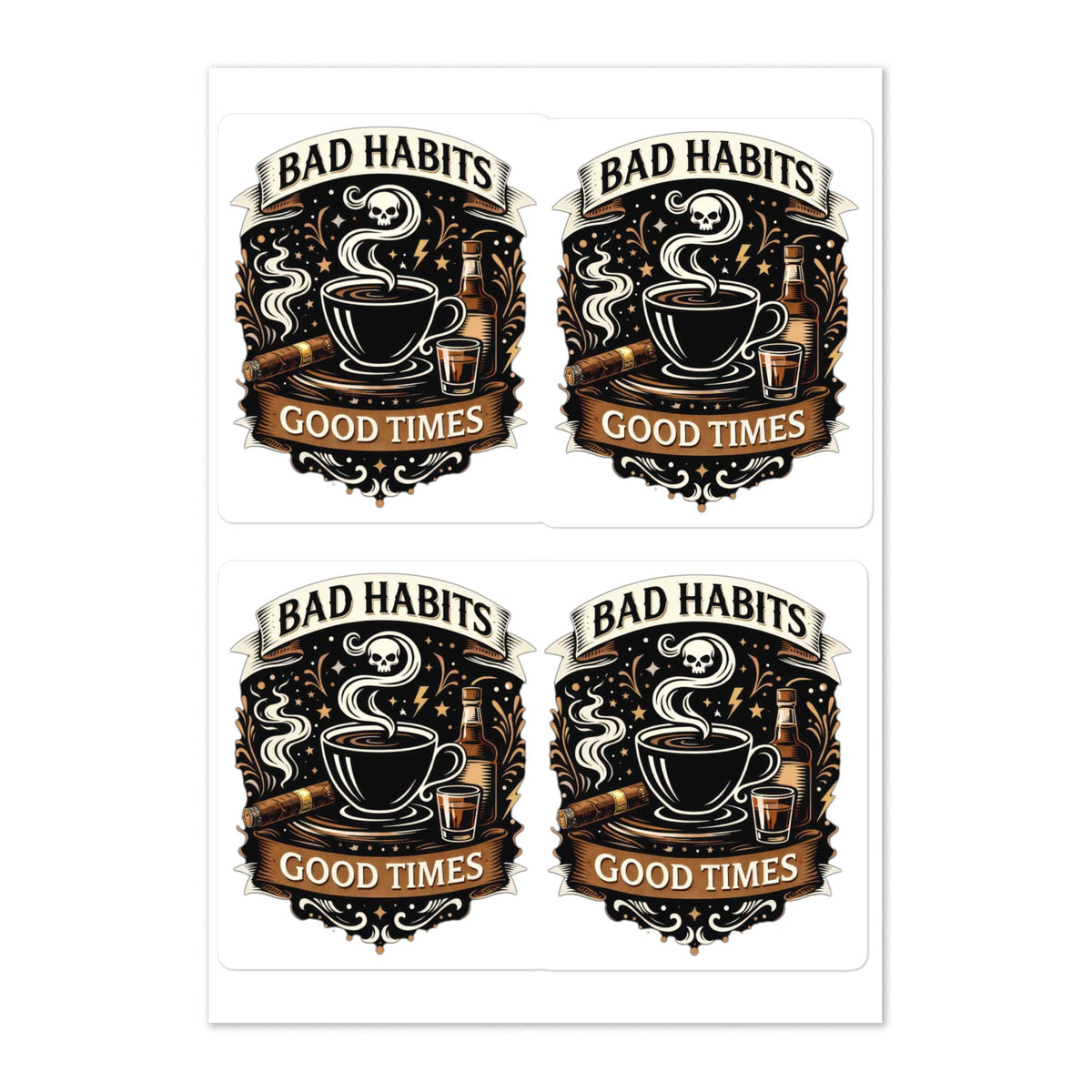 Bad Habits Good Times Sticker Sheet | Bad Habit Collective