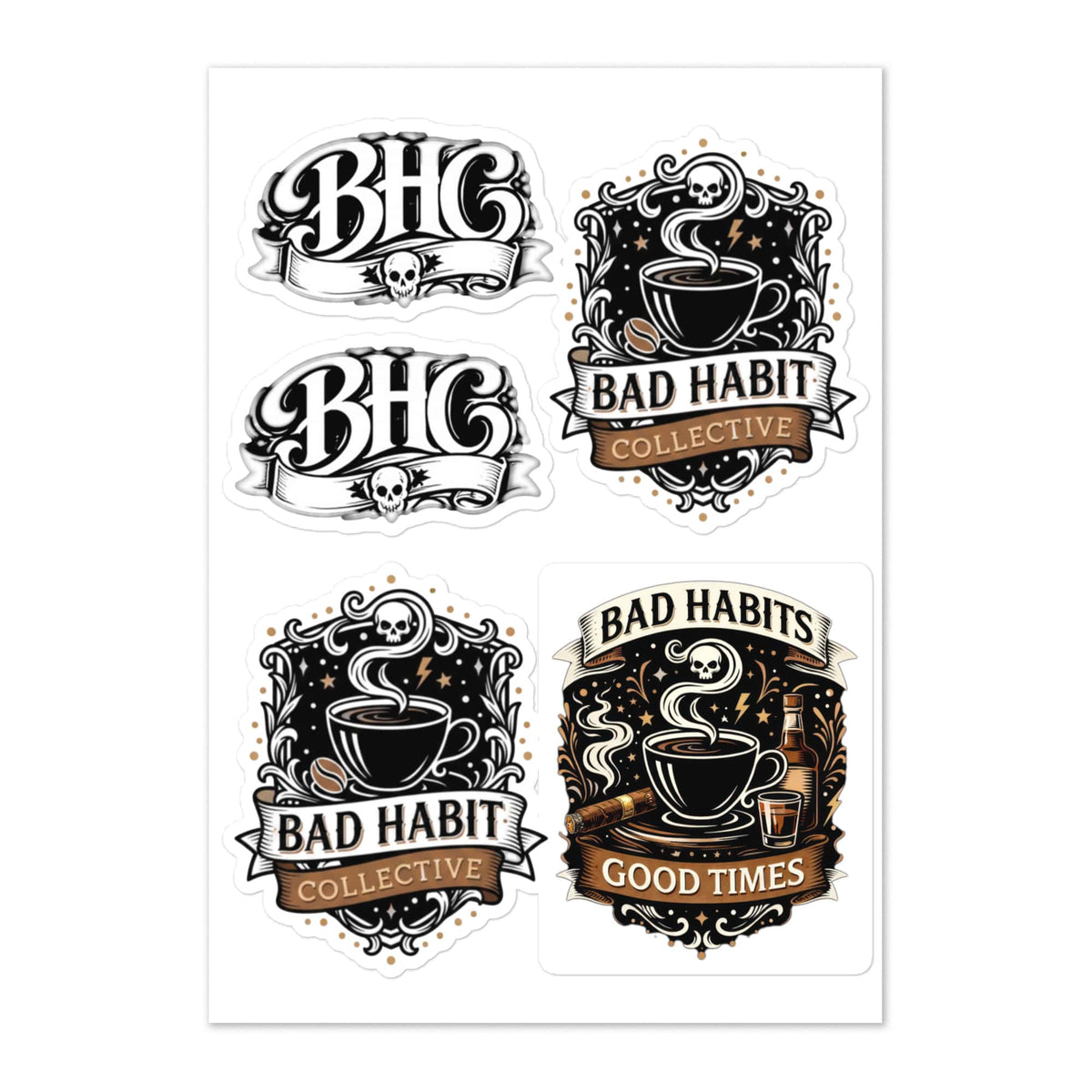 Bad Habit Collective Collector Pack Sticker sheet | Bad Habit Collective
