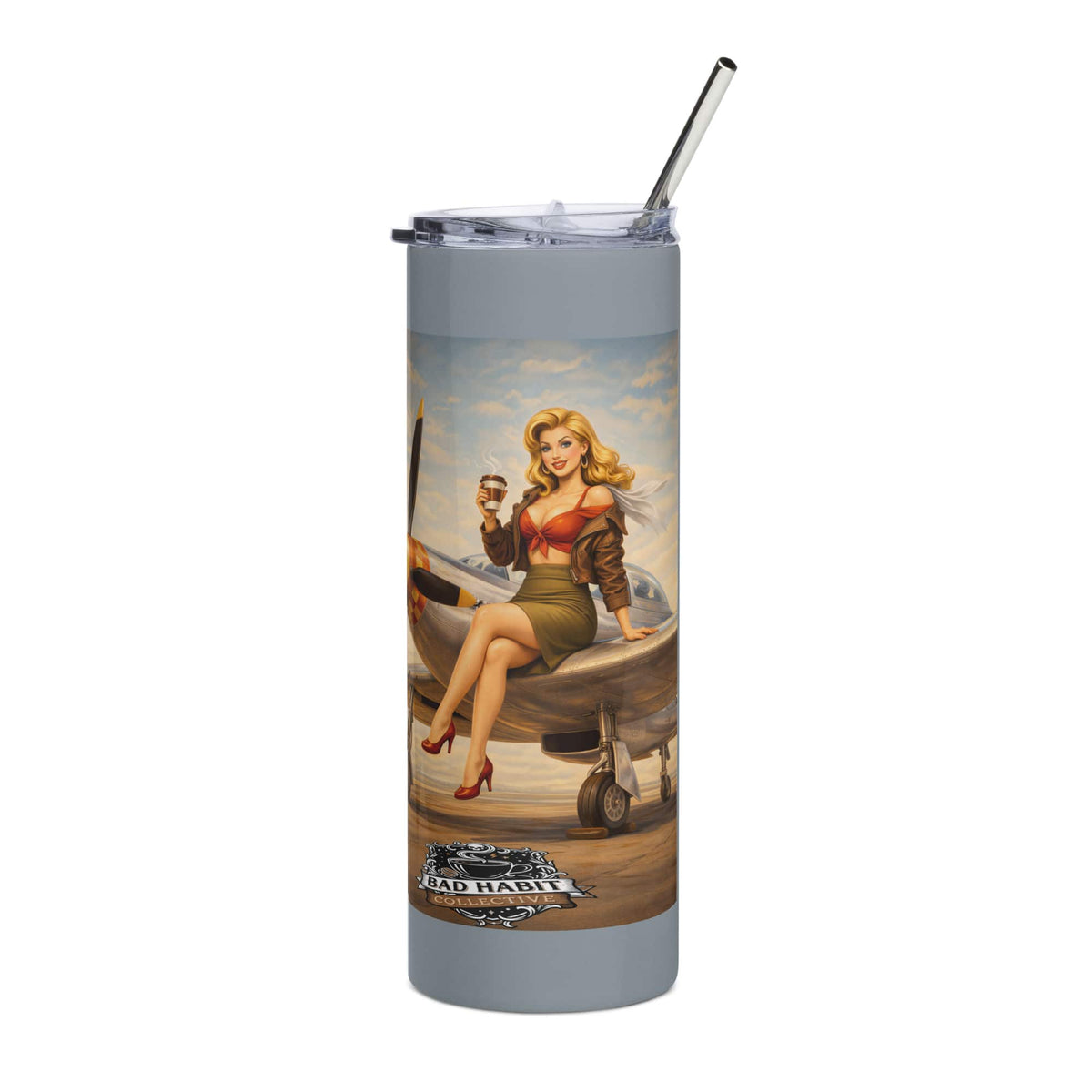 Cleared for Takeoff Stainless Steel Tumbler | Bad Habit Collective