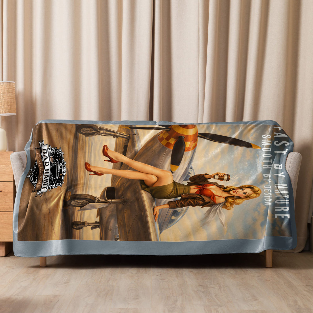 Cleared for Takeoff Sherpa Blanket | Bad Habit Collective