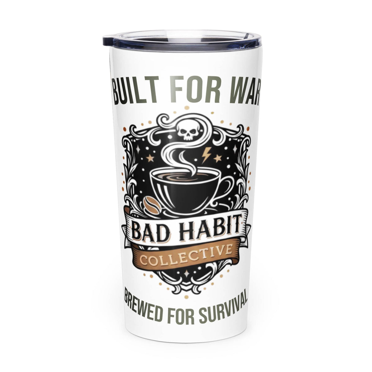 Hell on Wheels Tapered Stainless Steel Tumbler | Bad Habit Collective