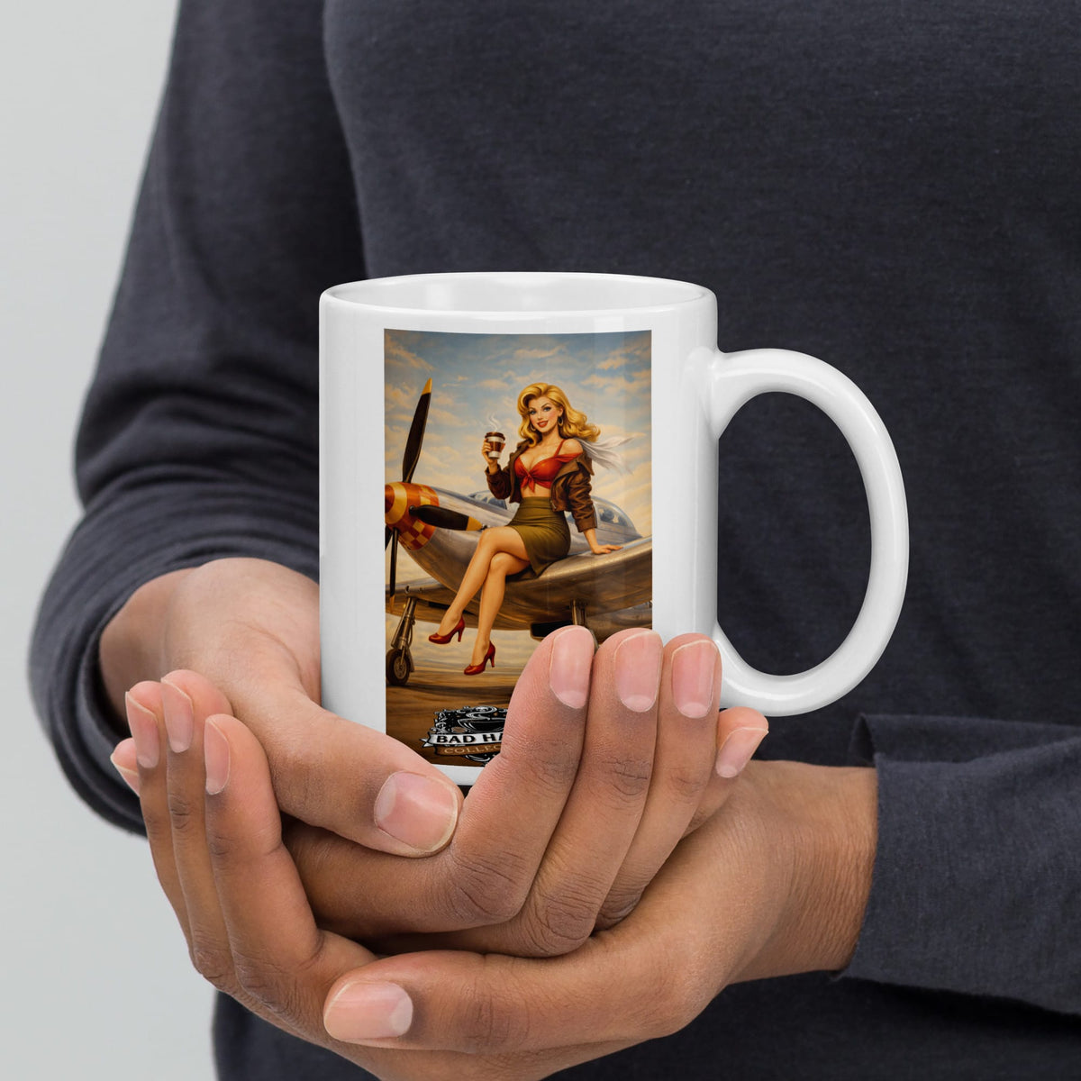 Cleared for Takeoff White Glossy Mug | Bad Habit Collective