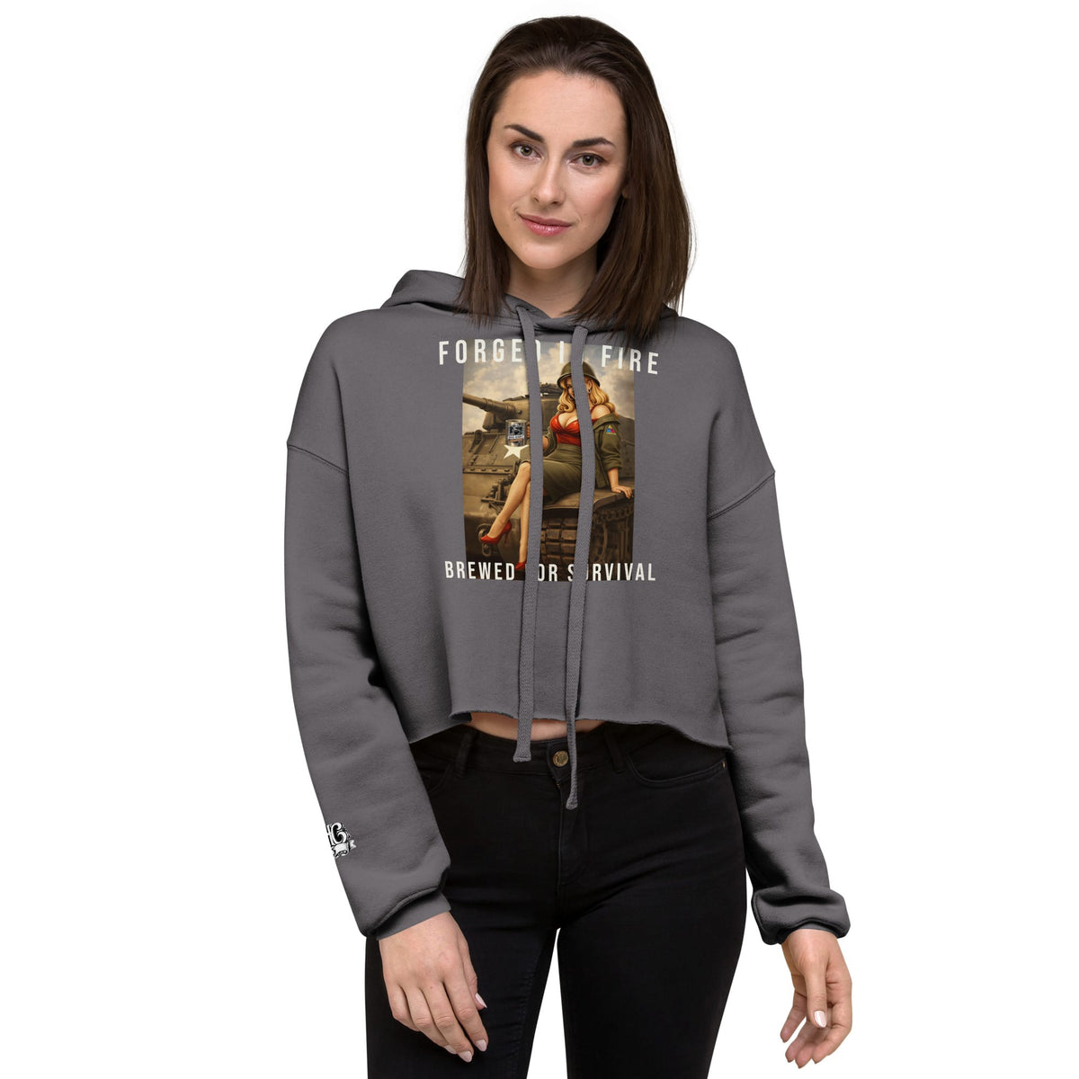 Women's Hell on Wheels Crop Hoodie | Bad Habit Collective