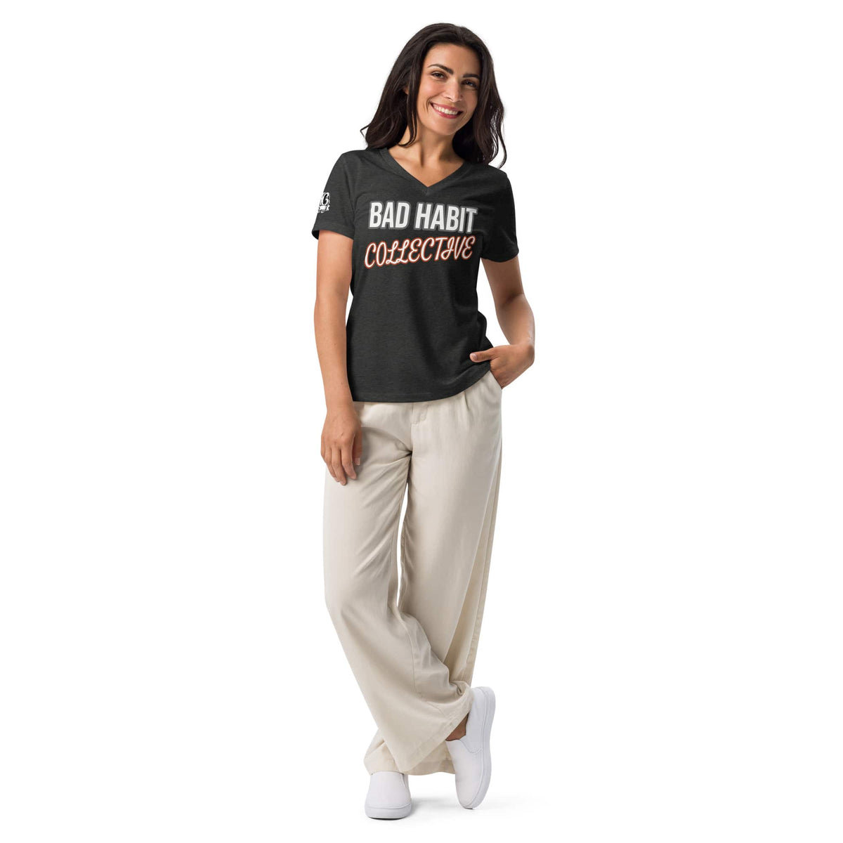 Women’s Cleared for Takeoff Relaxed V-neck T-shirt | Bad Habit Collective