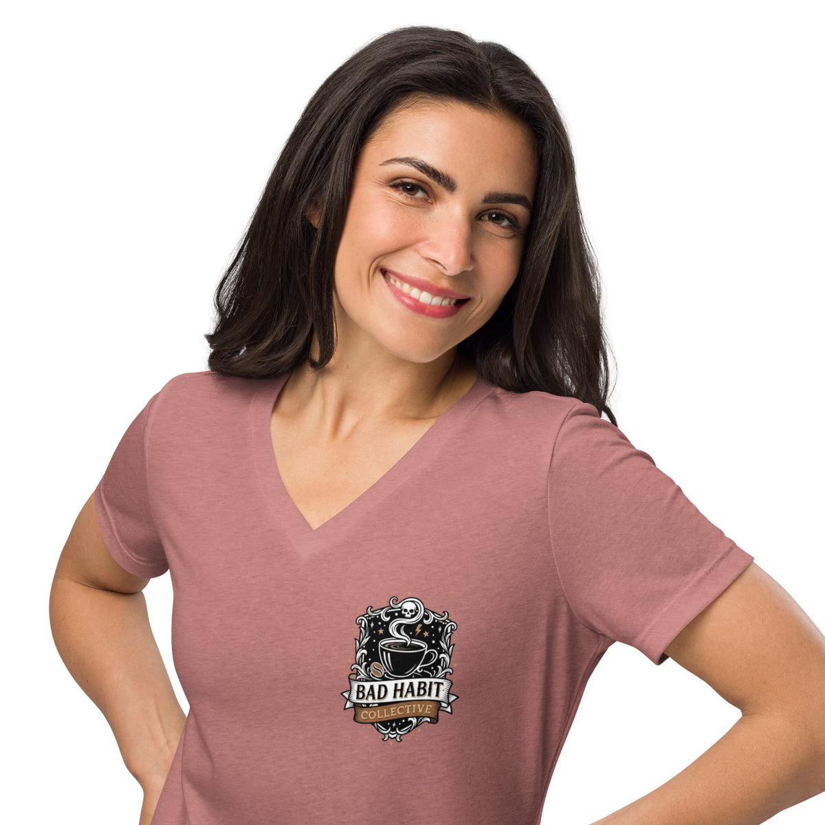 Women’s hell on wheels relaxed v-neck t-shirt | Bad Habit Collective