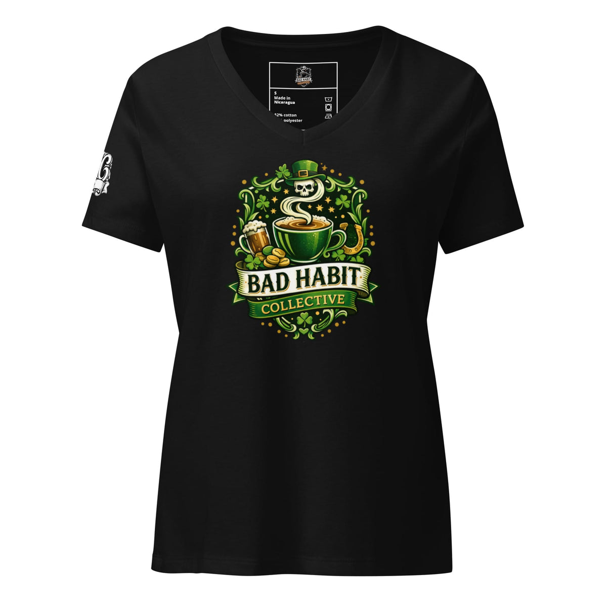 St. Paddy’s Bombshell – Women’s V-Neck Tee | Bad Habit Collective