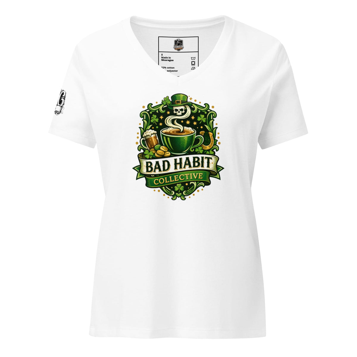 St. Paddy’s Bombshell – Women’s V-Neck Tee | Bad Habit Collective