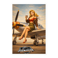 Cleared for Takeoff Pinup Art Bubble-free stickers | Bad Habit Collective