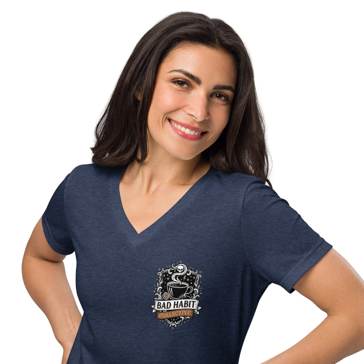 Women’s hell on wheels relaxed v-neck t-shirt | Bad Habit Collective