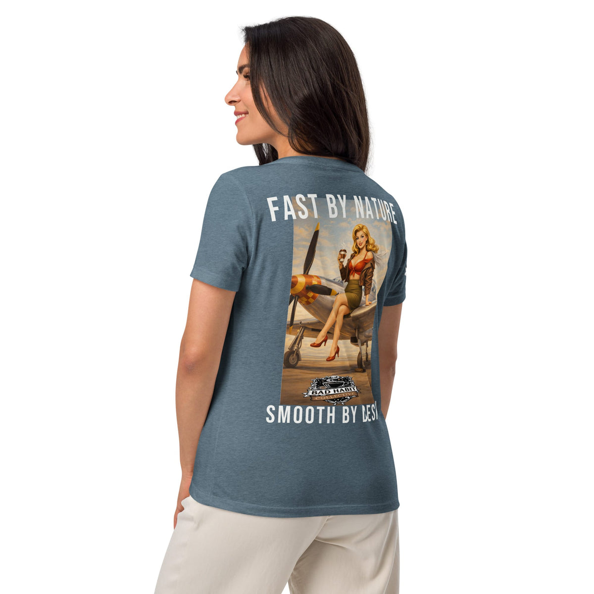 Women’s Cleared for Takeoff Relaxed V-neck T-shirt | Bad Habit Collective