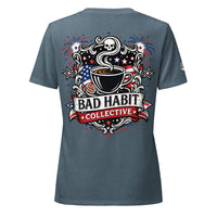 Women’s Red, White, and Bad Relaxed V-Neck T-Shirt | Bad Habit Collective