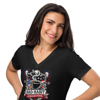 Freedom Ride™ Women’s V-Neck | America 250th Anniversary Patriotic Pinup T-Shirt | Bad Habit Collective