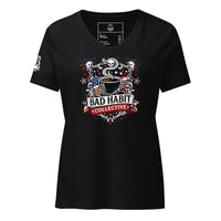 Freedom Ride™ Women’s V-Neck | America 250th Anniversary Patriotic Pinup T-Shirt | Bad Habit Collective